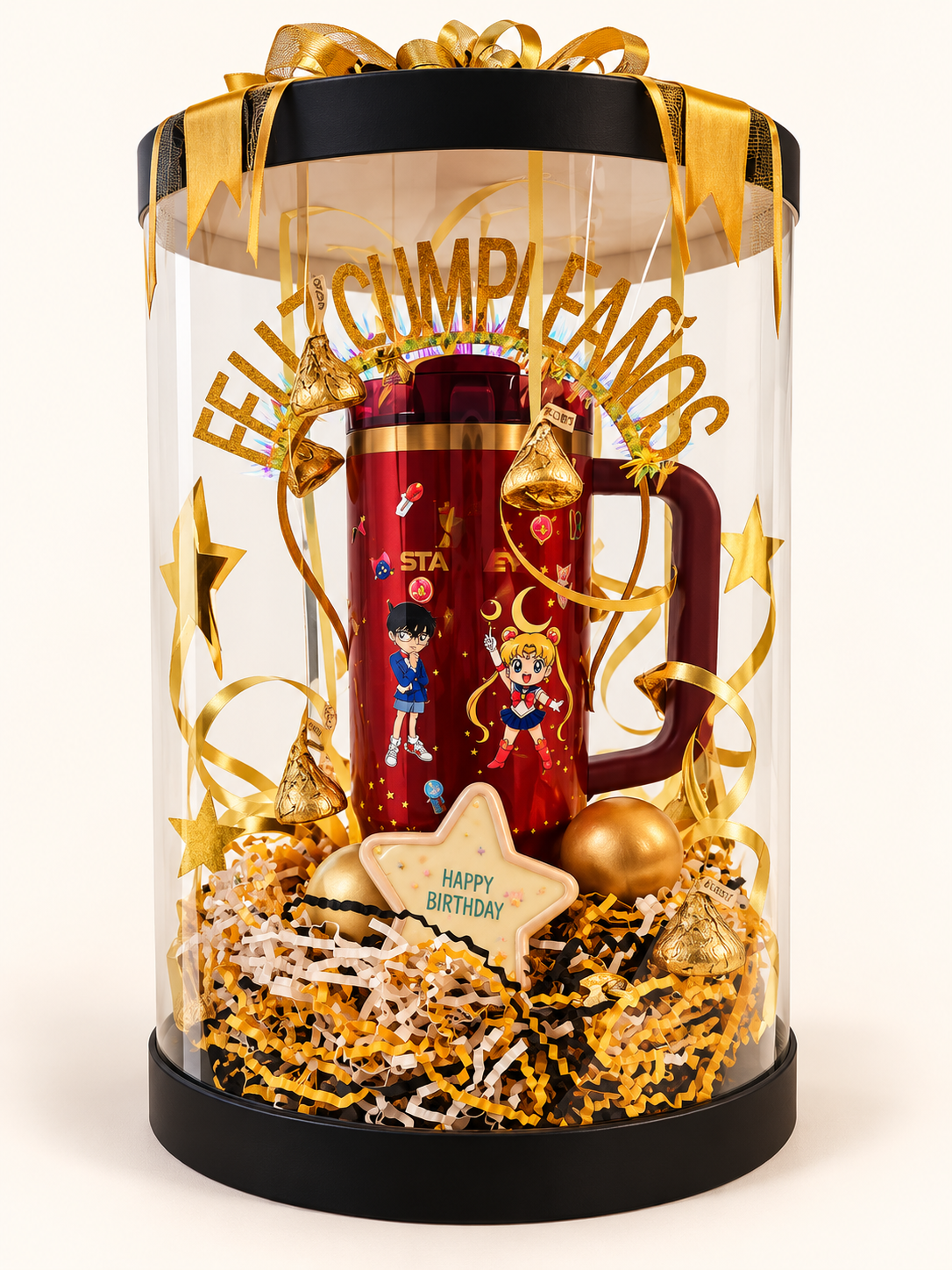 Arreglo de cumpleaños con termo personalizado